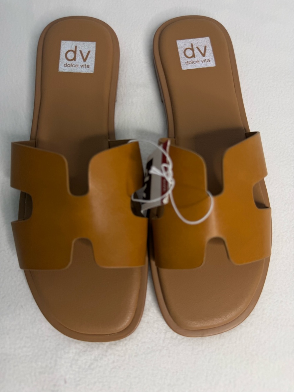 DV Dolce Vita Women’s H-Band Slide Sandals Tan Size 10 NWT